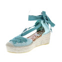 Alpargatas Viguera zapatos Mujer modelo Washed Verde Cordón