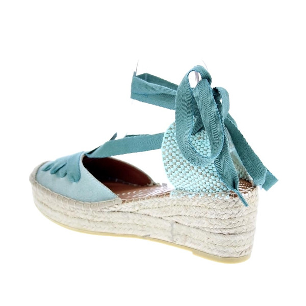 Alpargatas Viguera zapatos Mujer modelo Washed Verde Cordón