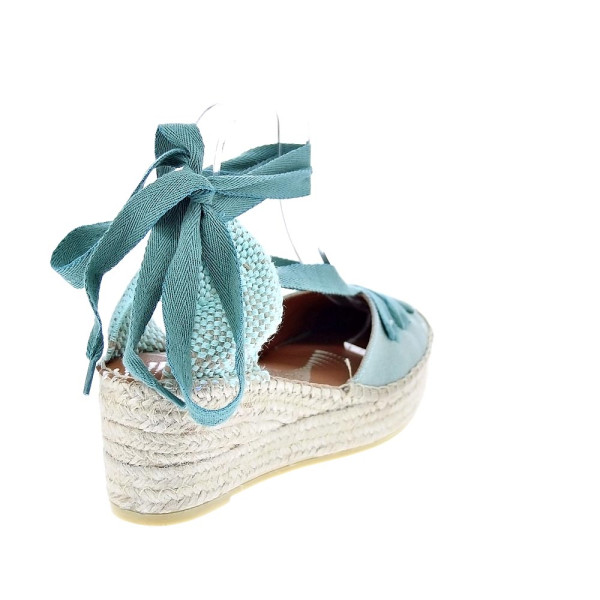 Alpargatas Viguera zapatos Mujer modelo Washed Verde Cordón