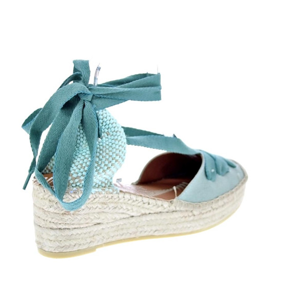 Alpargatas Viguera zapatos Mujer modelo Washed Verde Cordón