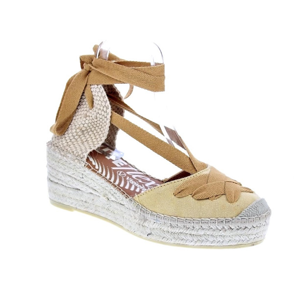 Alpargatas Viguera zapatos Mujer modelo Washed Amarillo Cordón