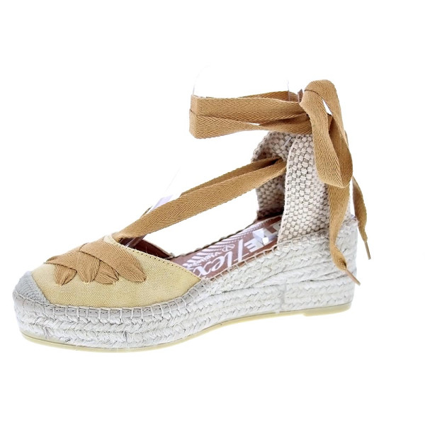 Alpargatas Viguera zapatos Mujer modelo Washed Amarillo Cordón