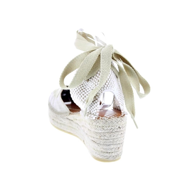 Alpargatas Viguera zapatos Mujer modelo Lino Beige Cordón