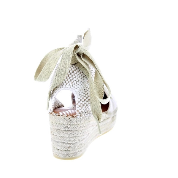 Alpargatas Viguera zapatos Mujer modelo Lino Beige Cordón