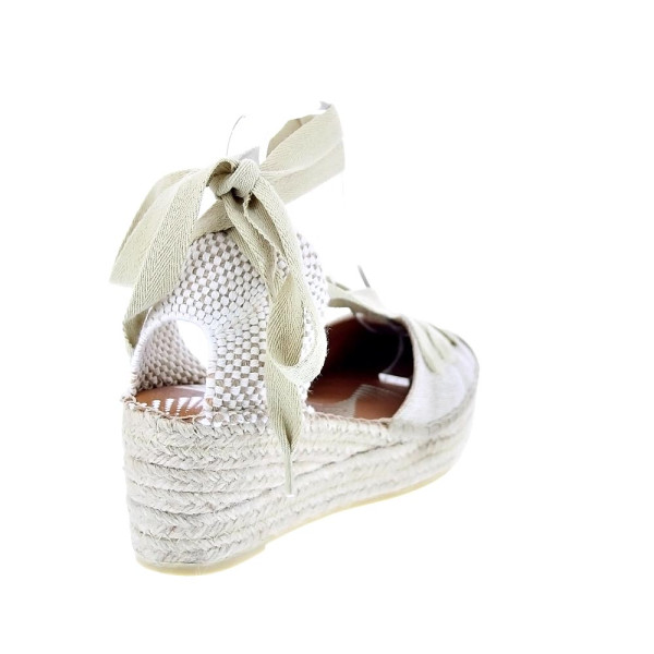 Alpargatas Viguera zapatos Mujer modelo Lino Beige Cordón