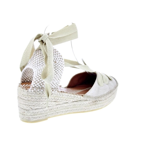Alpargatas Viguera zapatos Mujer modelo Lino Beige Cordón