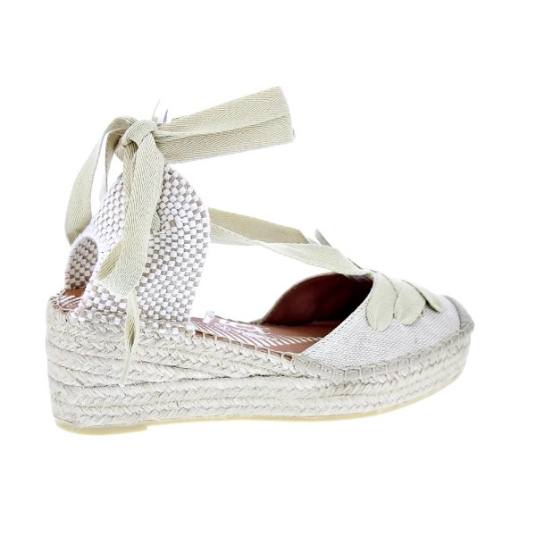 Alpargatas Viguera zapatos Mujer modelo Lino Beige Cordón