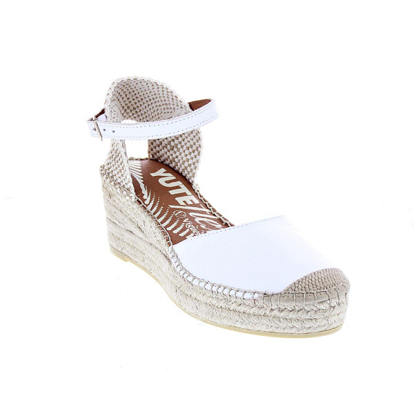 Alpargatas Viguera zapatos Mujer modelo Seda Blanco Hebillas