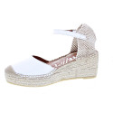 Alpargatas Viguera zapatos Mujer modelo Seda Blanco Hebillas
