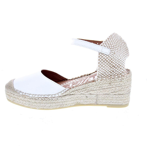 Alpargatas Viguera zapatos Mujer modelo Seda Blanco Hebillas