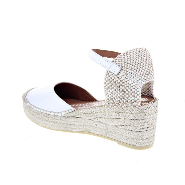 Alpargatas Viguera zapatos Mujer modelo Seda Blanco Hebillas
