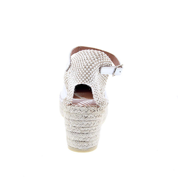 Alpargatas Viguera zapatos Mujer modelo Seda Blanco Hebillas