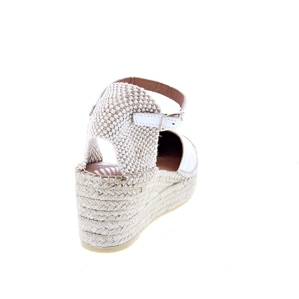 Alpargatas Viguera zapatos Mujer modelo Seda Blanco Hebillas