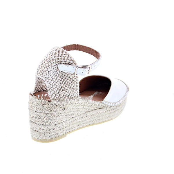 Alpargatas Viguera zapatos Mujer modelo Seda Blanco Hebillas