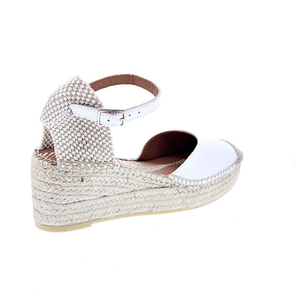 Alpargatas Viguera zapatos Mujer modelo Seda Blanco Hebillas
