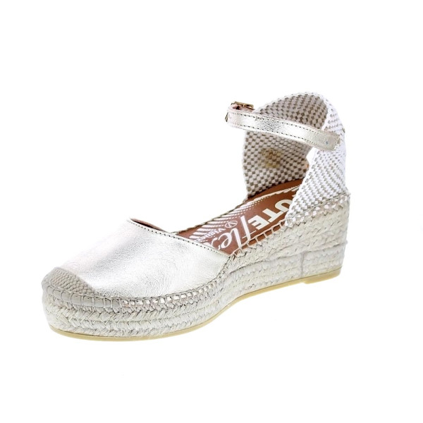 Alpargatas Viguera zapatos Mujer modelo Elista Beige Hebillas