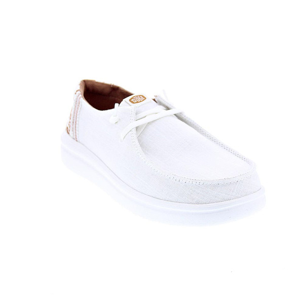 Mocasines Hey Dude zapatos Mujer modelo Wendy Rise Animal Blanco Elástico