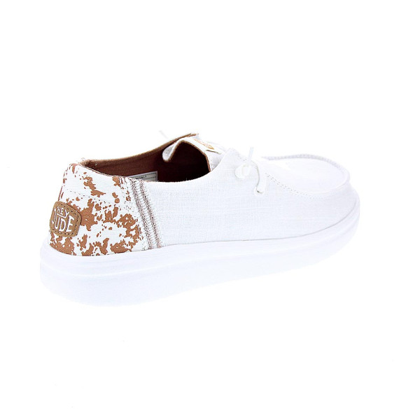 Mocasines Hey Dude zapatos Mujer modelo Wendy Rise Animal Blanco Elástico
