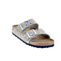 Sandalias Birkenstock zapatos Mujer modelo Arizona Rivet Border Gris Hebillas