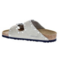 Sandalias Birkenstock zapatos Mujer modelo Arizona Rivet Border Gris Hebillas