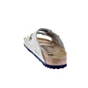 Sandalias Birkenstock zapatos Mujer modelo Arizona Rivet Border Gris Hebillas