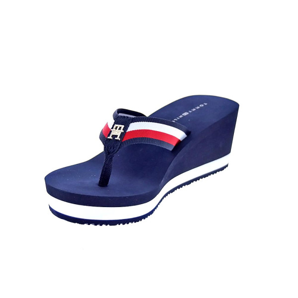 Chanclas Tommy Hilfiger zapatos Mujer modelo Th Corporate Azul 
