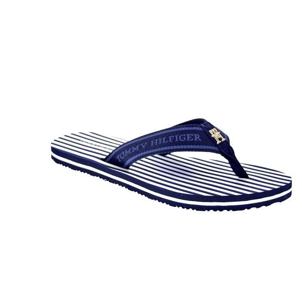 Chanclas Tommy Hilfiger zapatos Mujer modelo Th Stripes Beach Azul 