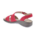 Sandalias Imac zapatos Mujer modelo 757360 Rojo Velcro
