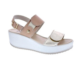 Sandalias Imac zapatos Mujer modelo 757650 Beige Hebillas 2
