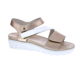 Sandalias Imac zapatos Mujer modelo 758220 Beige Velcro 2