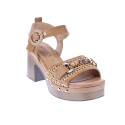 Sandalias Carmela zapatos Mujer modelo 16236701 Marrón Hebillas