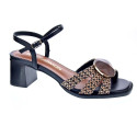 Sandalias Noa Harmon zapatos Mujer modelo Carmen Negro Hebillas
