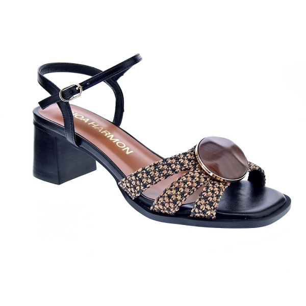 Sandalias Noa Harmon zapatos Mujer modelo Carmen Negro Hebillas