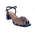 Sandalias Noa Harmon zapatos Mujer modelo Carmen Negro Hebillas