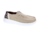 Mocasines Hey Dude zapatos Mujer modelo Wendy Rise animal Beige Elástico