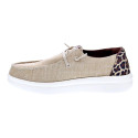 Mocasines Hey Dude zapatos Mujer modelo Wendy Rise animal Beige Elástico