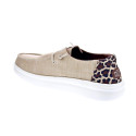 Mocasines Hey Dude zapatos Mujer modelo Wendy Rise animal Beige Elástico