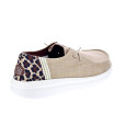 Mocasines Hey Dude zapatos Mujer modelo Wendy Rise animal Beige Elástico