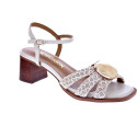 Sandalias Noa Harmon zapatos Mujer modelo Carmen Beige Hebillas