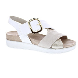 Sandalias Imac zapatos Mujer modelo 758040 Blanco Velcro 2