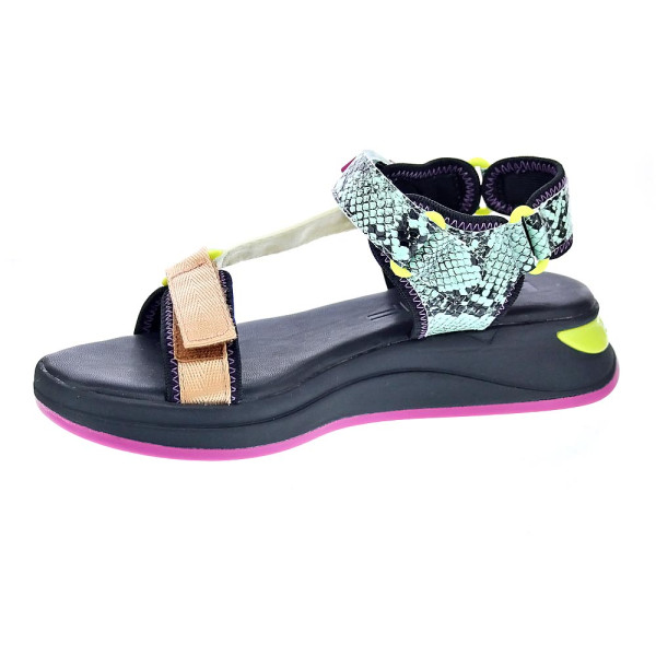 Sandalias Hoff zapatos Mujer modelo Tenos Negro Velcro