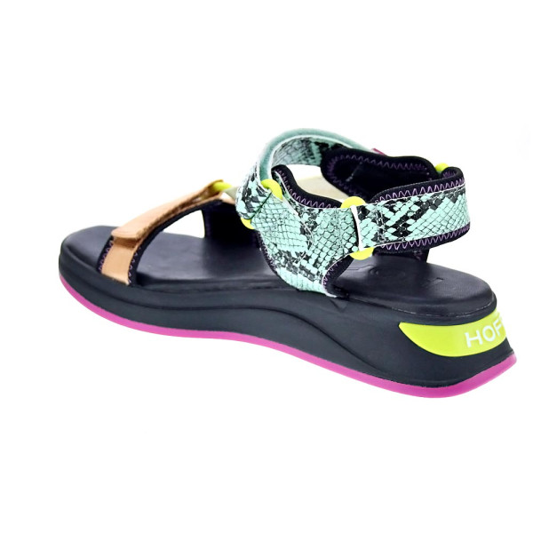 Sandalias Hoff zapatos Mujer modelo Tenos Negro Velcro