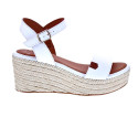 Sandalias Popa zapatos Mujer modelo Arambol Piel Blanco 