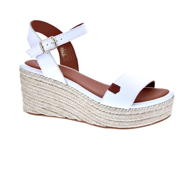 Sandalias Popa zapatos Mujer modelo Arambol Piel Blanco 