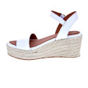 Sandalias Popa zapatos Mujer modelo Arambol Piel Blanco 