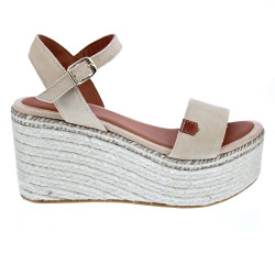 Sandalias Popa zapatos Mujer modelo Tofari Serraje Plataforma Beige 