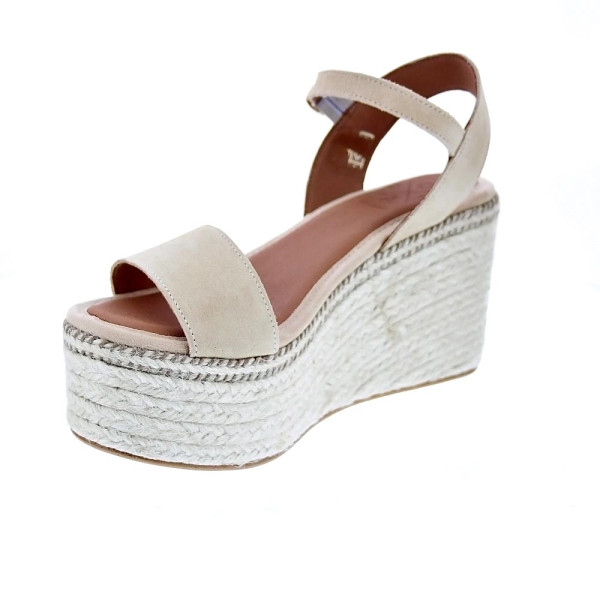 Sandalias Popa zapatos Mujer modelo Tofari Serraje Plataforma Beige 