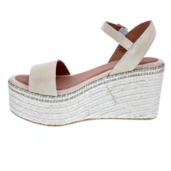Sandalias Popa zapatos Mujer modelo Tofari Serraje Plataforma Beige 