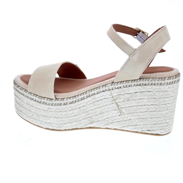 Sandalias Popa zapatos Mujer modelo Tofari Serraje Plataforma Beige 