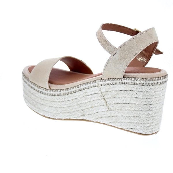 Sandalias Popa zapatos Mujer modelo Tofari Serraje Plataforma Beige 